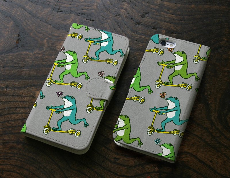iPhone cover · notebook type frogs and gray - 手机壳/手机套 - 聚酯纤维 灰色
