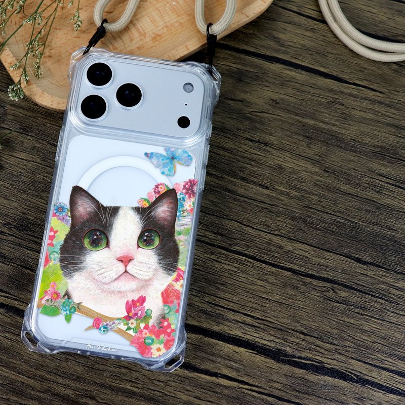 【福鸠吾然有-猫の期待】手机防摔壳 送挂绳 手机挂绳  磁吸壳 - 手机壳/手机套 - 塑料 