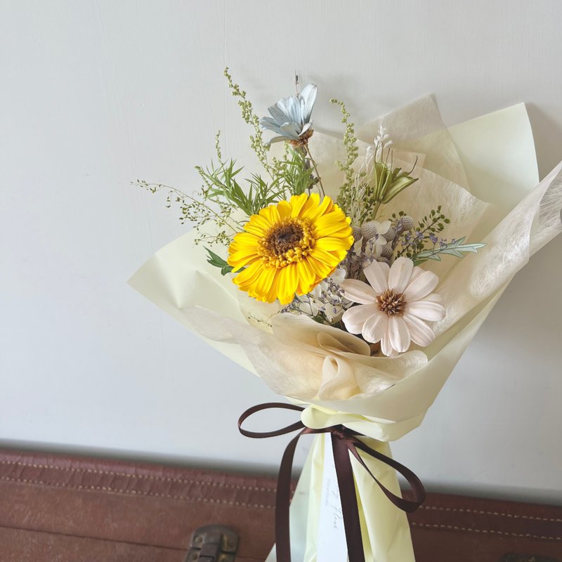太阳菊毕业花束 清新色系永生花束 小花束 礼物 - 干燥花/捧花 - 植物．花 