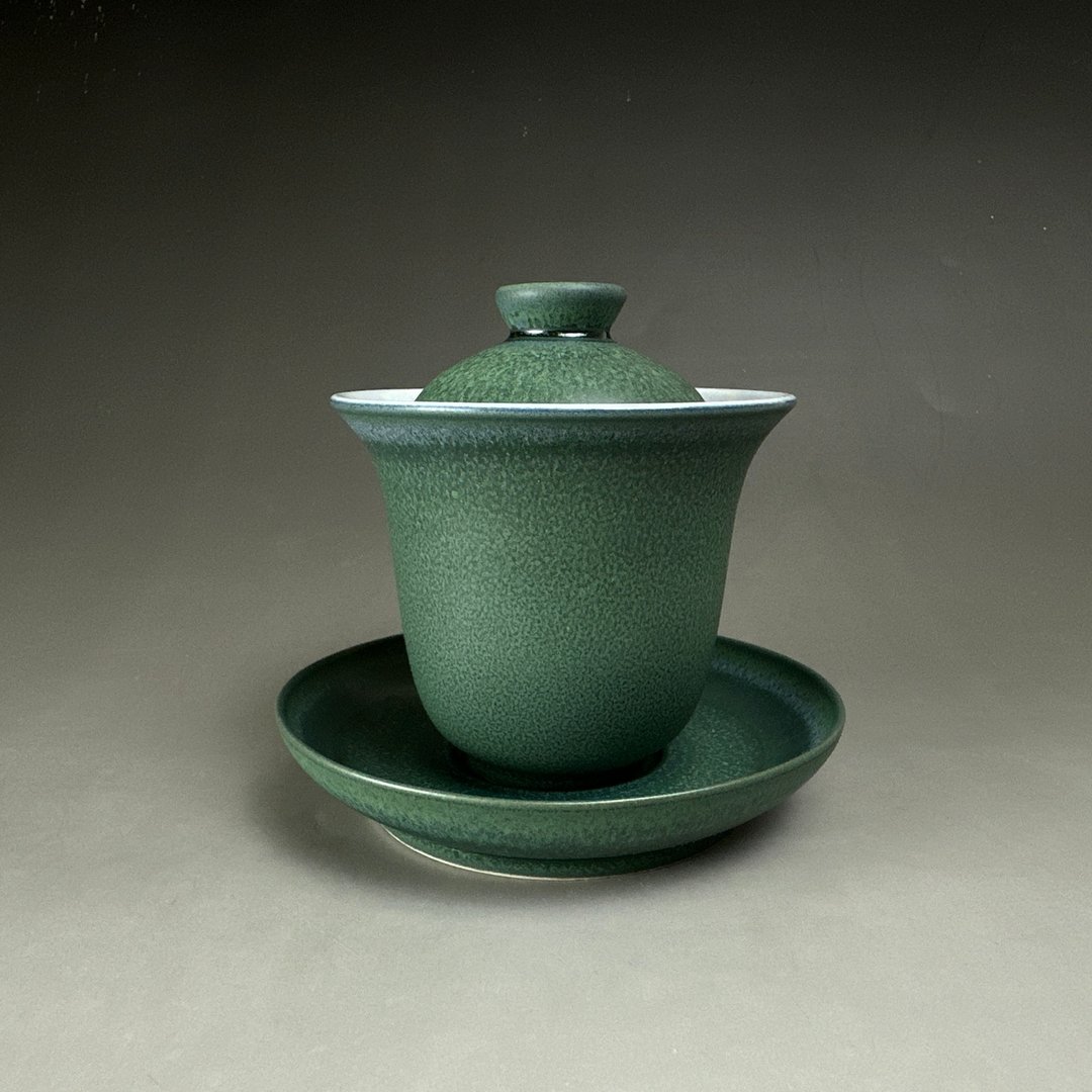 台湾良时美器【釉变】盖碗 - 茶具/茶杯 - 陶 绿色
