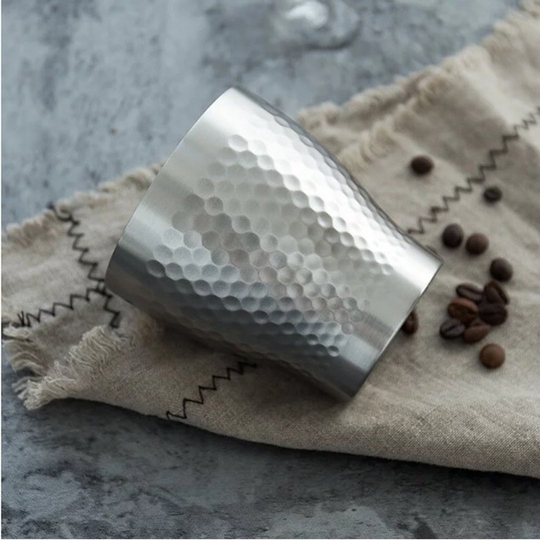 LINKIFE 日式和风锤纹双层不锈钢杯250ml - 酒杯/酒器 - 不锈钢 