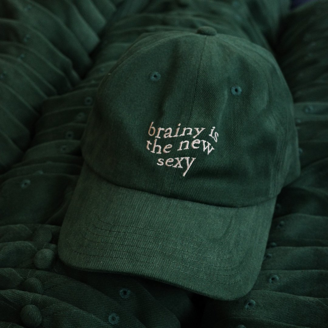brainy 水洗绿棒球帽 - 帽子 - 棉．麻 绿色