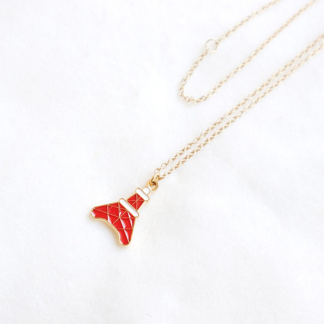 【卡片项链Card Necklace】日本款-东京铁塔 - 项链 - 其他金属 