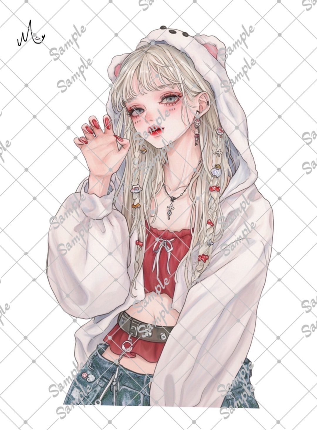 原创人物贴纸 8月新品 - 贴纸 - 纸 