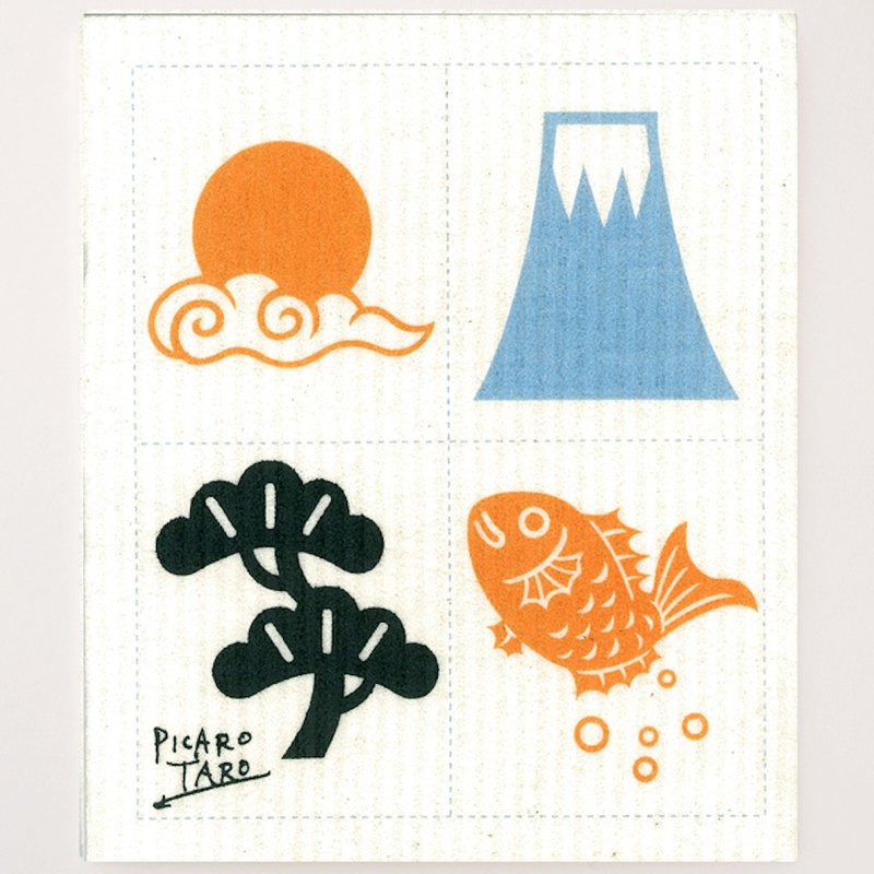 e.spongewipe_富士蹦鱼吸水抹布 - 其他 - 棉．麻 蓝色