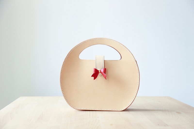 【客订版】冰壶手提包 - 公文包/医生包 - 真皮 黑色