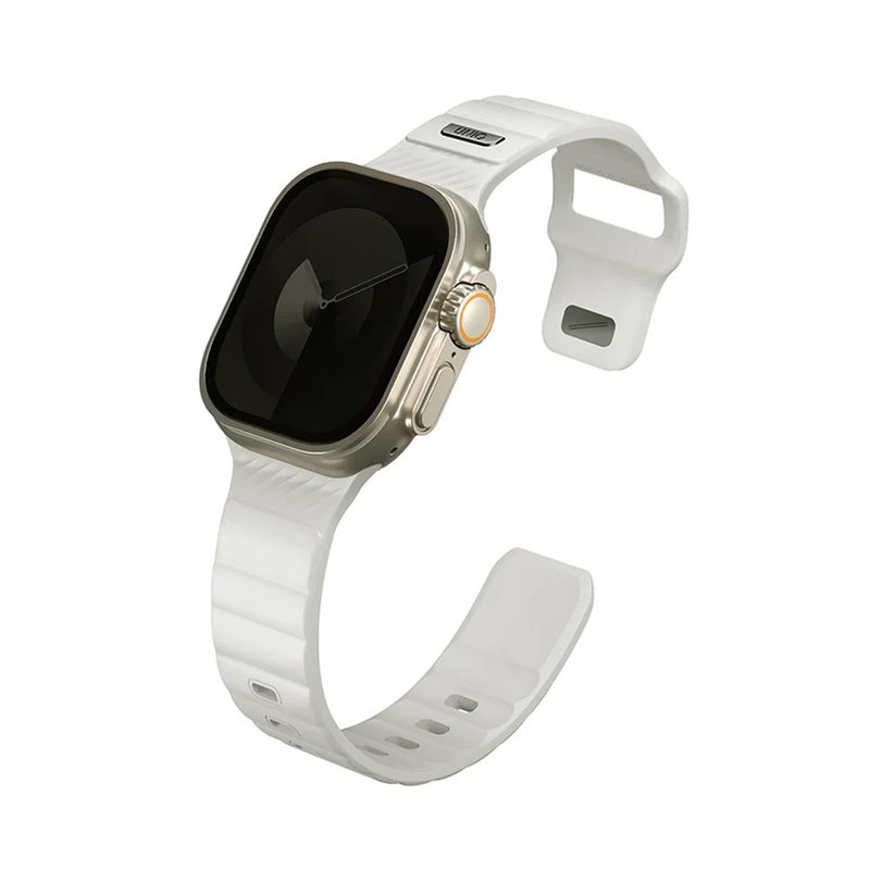 Apple Watch Stride SE 防水FKM橡胶不锈钢高质感表带 白色(夜光) - 表带 - 硅胶 白色