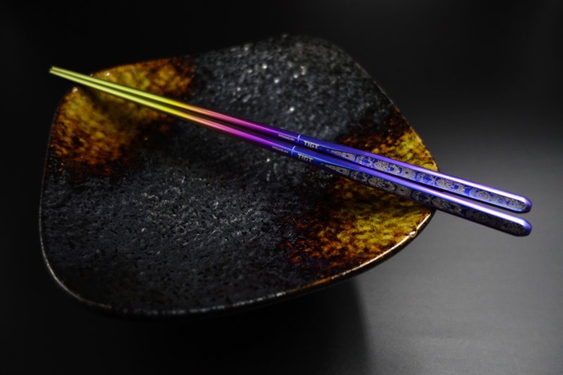 TIGT-钛天箸-全色阶蓝金版本 一双装 (Grade 23 钛金属制) - 筷子/筷架 - 其他金属 多色