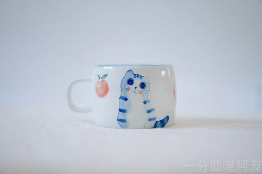 一分皿胖桃子猫马克杯水杯 - 其他杯子 - 瓷 