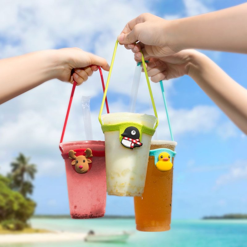 Bone 蹦克 / Cup Tie 环保杯绑 饮料提袋 杯套 杯架 - 随行杯提袋/水壶袋 - 硅胶 多色