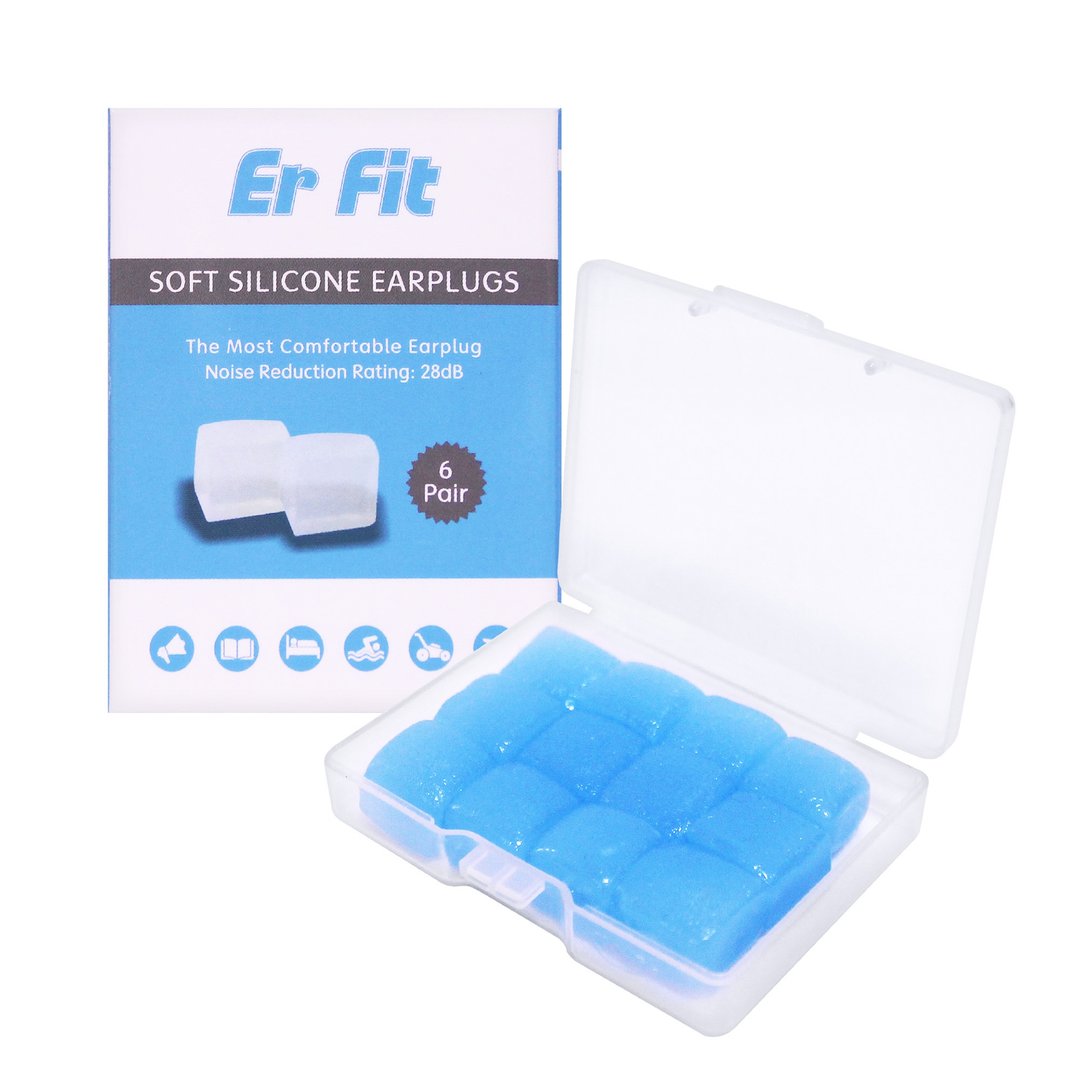 【ER FIT】硅胶耳塞-蓝色12入柔软可塑 隔音防噪 睡眠 -内付收纳 - 其他 - 硅胶 蓝色