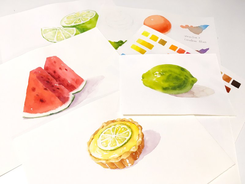 在线课程。给新手的初阶水彩课(可加购材料包) - 插画/绘画/写字 - 纸 黄色