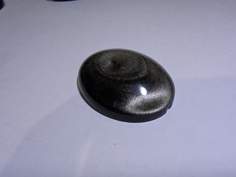 椭圆平底银曜石裸石 天然石 水晶 金工 - 金工/饰品 - 半宝石 银色