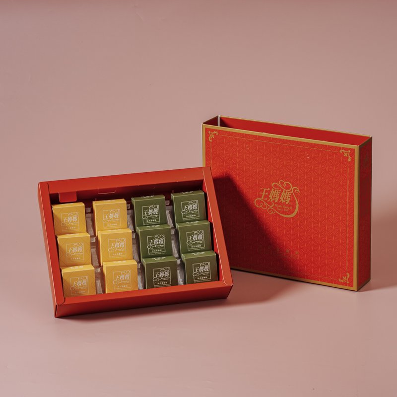 王妈妈双色凤梨抺茶礼盒12入 - 蛋糕/甜点 - 其他材质 