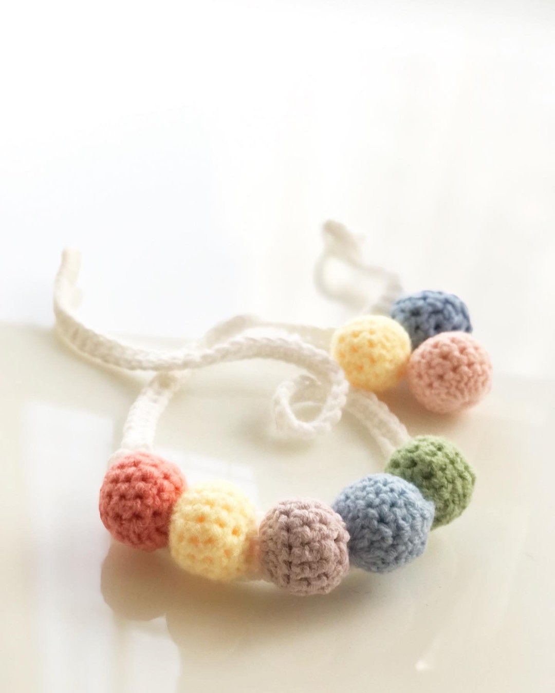 【彩虹Pom Pom 】手制宠物颈带/颈圈 人手鈎织 - 项圈/牵绳 - 棉 多色