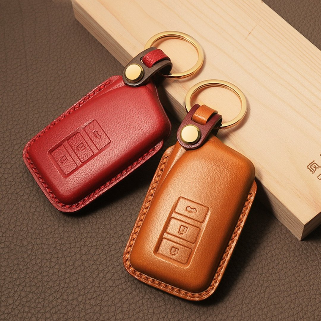 【疯匠】全手工定制 For Lexus 凌志 真皮车钥匙皮套 圣诞节礼物 - 钥匙链/钥匙包 - 真皮 