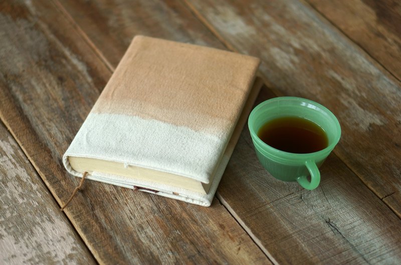 A5书套/书衣/书套/手作/设计/帆布 - 书衣/书套 - 环保材料 咖啡色