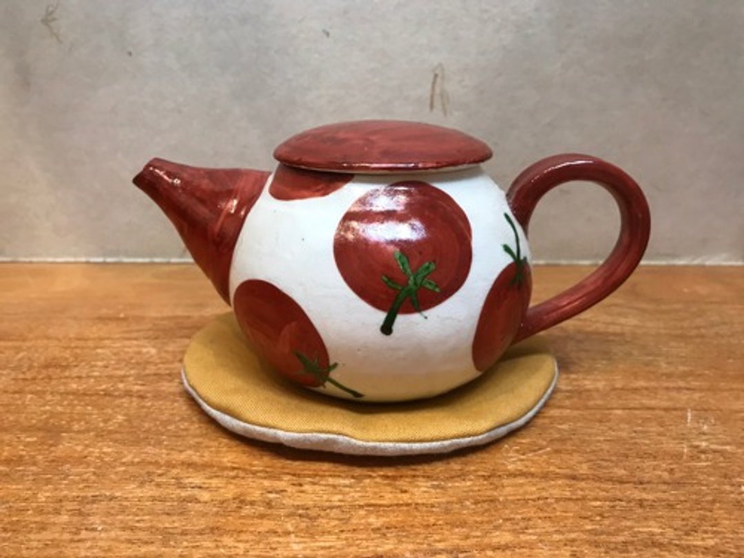 番茄造型茶壶 订制生产 - 茶具/茶杯 - 陶 红色