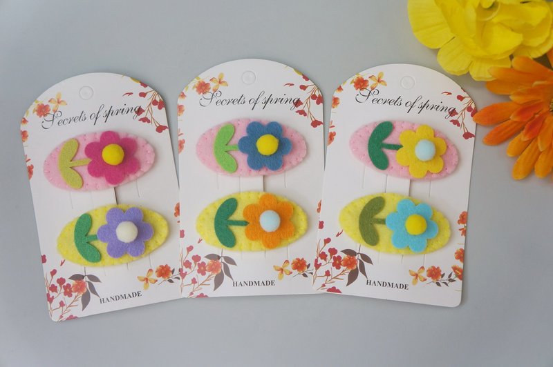 G1-宝宝儿童幼儿婴儿发夹-发夹发束BB夹 手缝大花 - 婴儿饰品 - 其他材质 多色