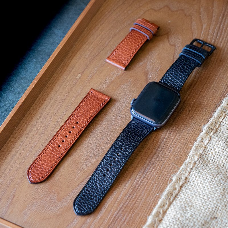 apple watch 表带 表带订制 手工表带 Dollaro 皮革系列 - 表带 - 真皮 黑色