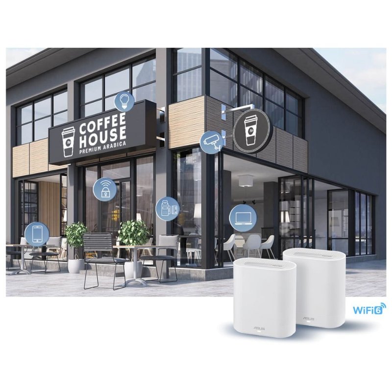 ASUS 华硕 ExpertWiFi EBM68 三频分享器/Wifi分享器/商用路由器 - 其他 - 其他材质 白色
