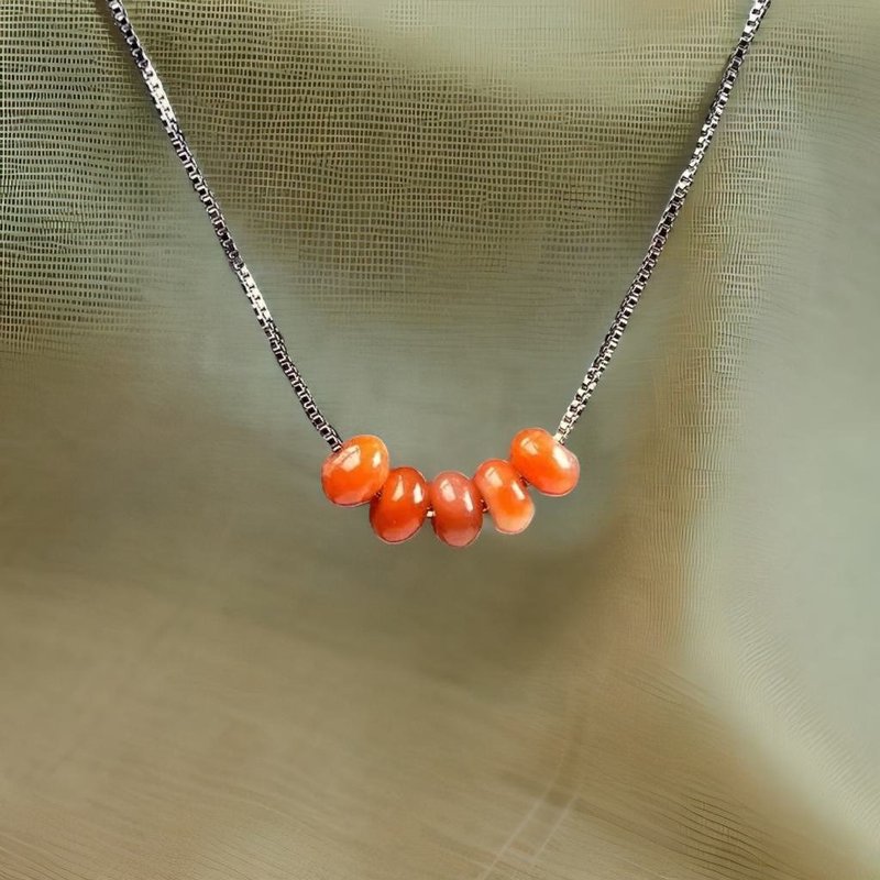 【万事亨通】红翡翡翠路路通项链 | 天然缅甸玉翡翠A货 | 送礼 - 项链 - 玉石 红色