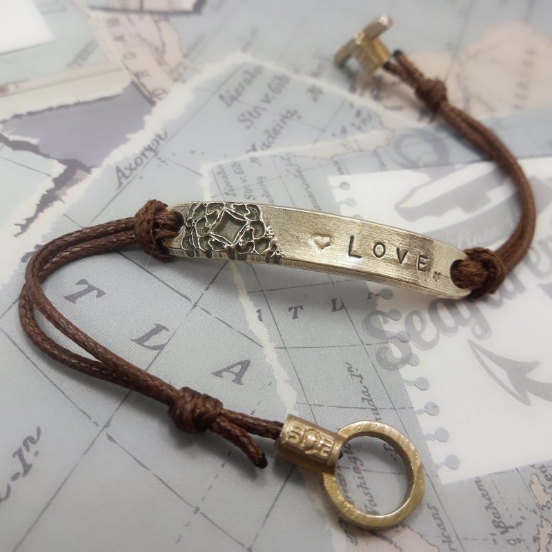 A2款-御匠专属敲饰-纯铜手环-定制敲字-手工DIY - 手链/手环 - 铜/黄铜 金色