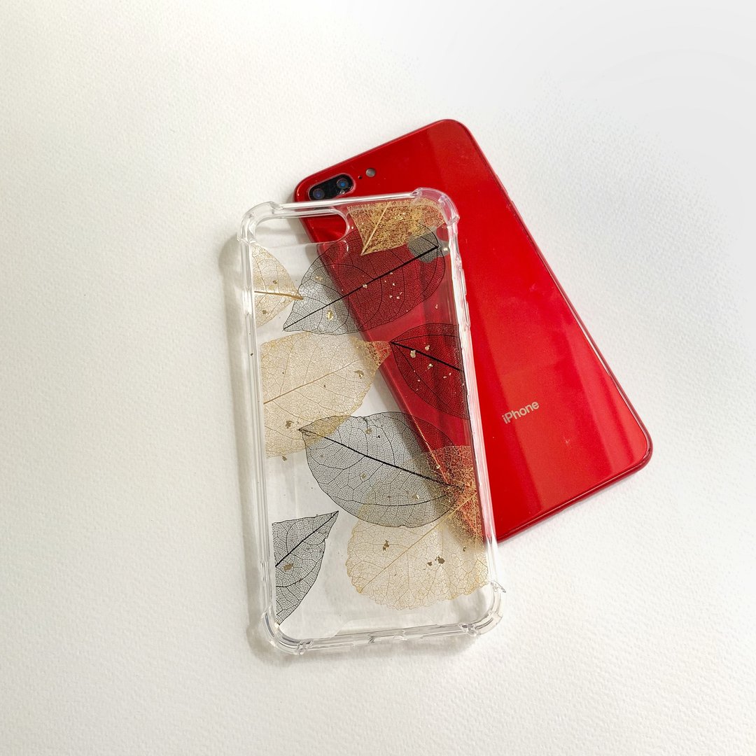 点叶成金 干燥花叶脉手机壳 IPhone  pro - 手机壳/手机套 - 塑料 黑色