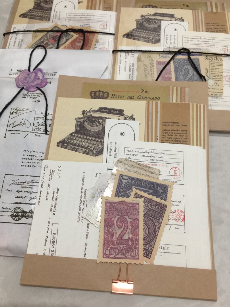 复古风手帐拼贴素材包 No.B - 贴纸 - 纸 