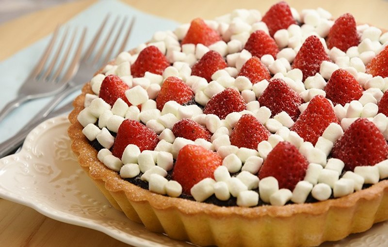 7寸 [雪花生巧草莓塔]~ 每周大湖草莓小农直送~ 限定供应中 - 咸派/甜派 - 新鲜食材 红色