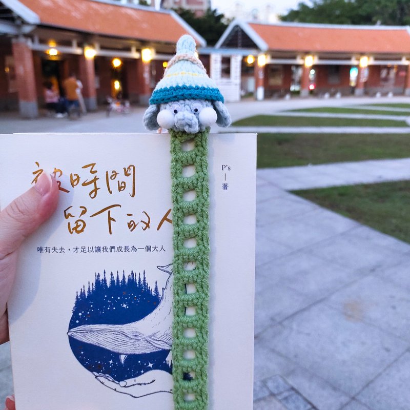 水蜜桃有虫小偷 编织书签 搞怪书签 文具周边 交换礼物 圣诞礼物 - 笔记本/手帐 - 棉．麻 蓝色