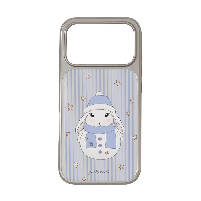 雪人（蓝色）银色 Phone Case - 手机壳/手机套 - 其他材质 蓝色