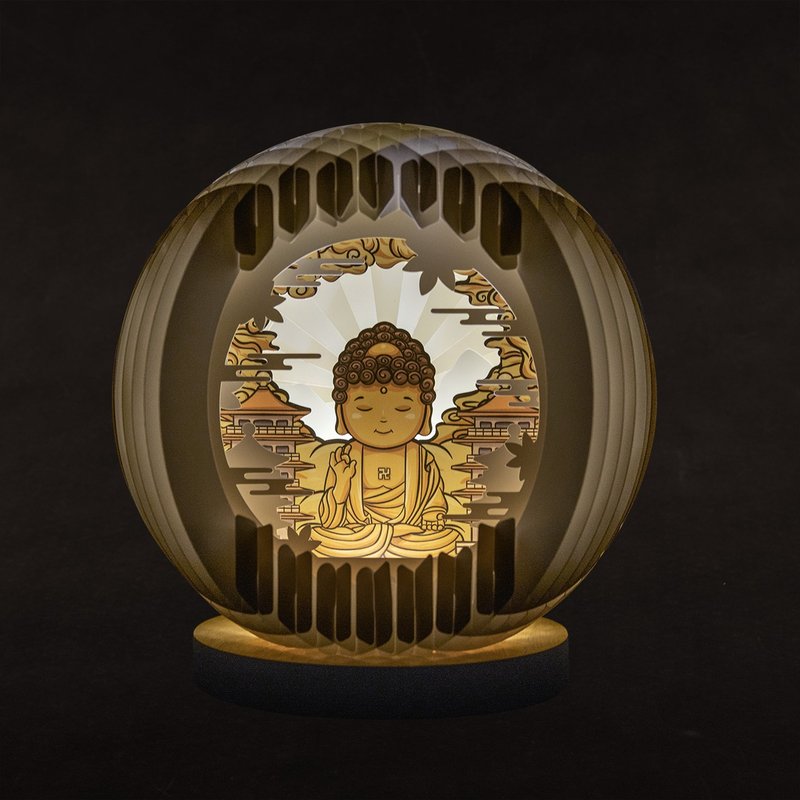 光影纸雕夜灯-释迦摩尼佛大型夜灯款 - 灯具/灯饰 - 纸 