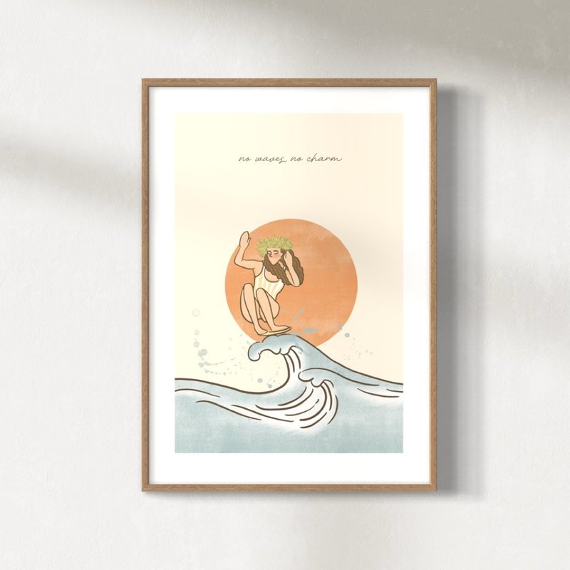 No waves, no charm 印刷画作 墙壁装饰 - 海报/装饰画/版画 - 纸 白色