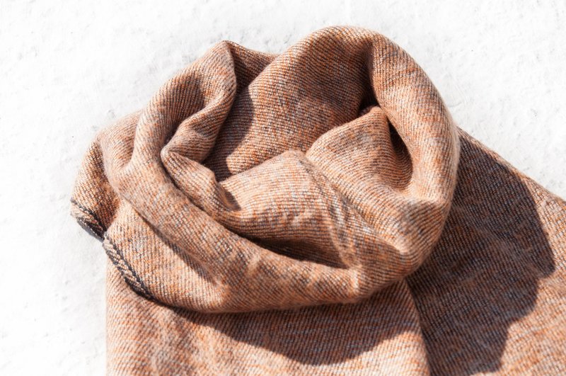 羊毛披巾/针织围巾/针织披巾/盖毯/纯羊毛围巾/羊毛披巾-沙漠骆驼 - 围巾/披肩 - 羊毛 多色