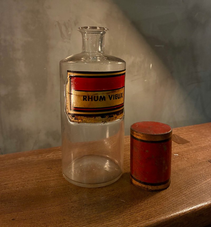 19世纪法国药酒瓶 - 盘子/餐盘/盘架 - 玻璃 