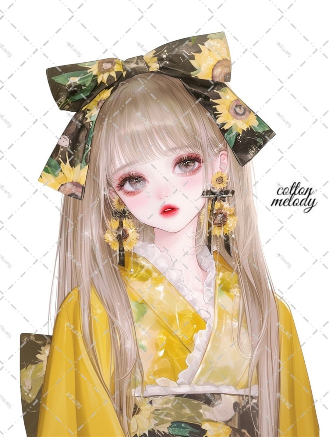 original sticker no.5869 人物贴纸 原创贴纸 女孩贴纸 原创人物贴纸 - 贴纸 - 纸 