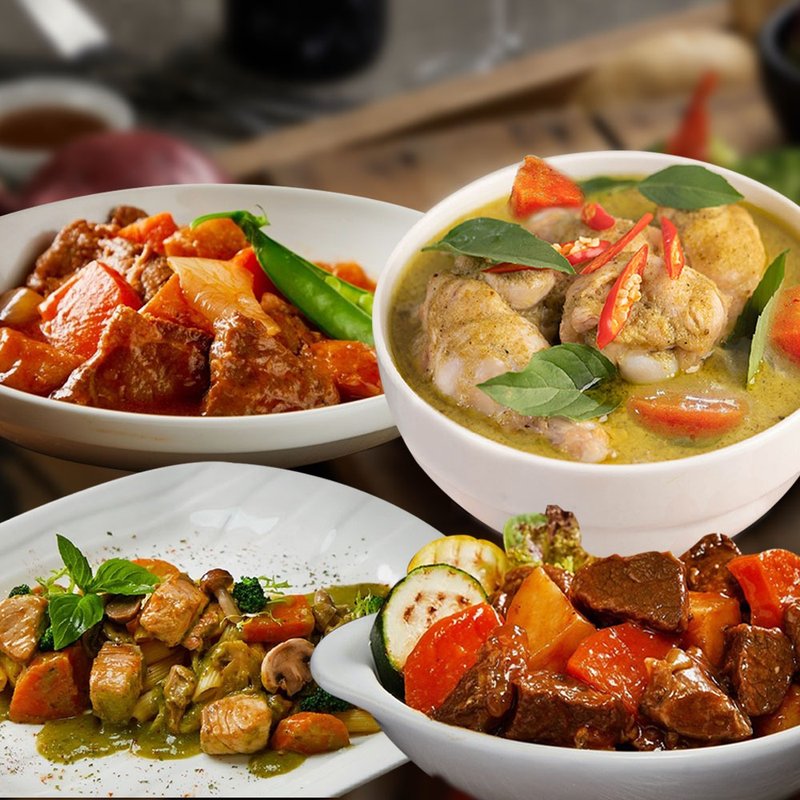 【包邮组】带你出国【汉典食品】异国料理包8入组(绿咖喱、炖猪肉 - 熟食小吃 - 其他材质 白色