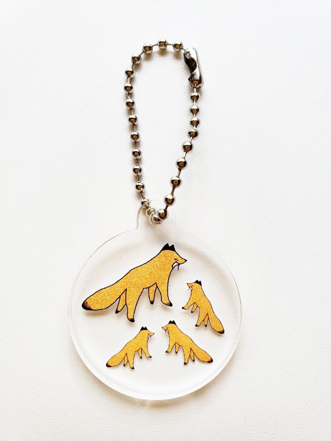 Wild fox petit key ring - 钥匙链/钥匙包 - 压克力 黄色