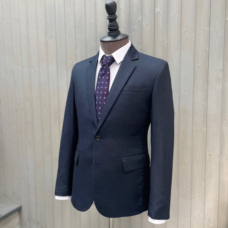 单宁西装外套 - 男装衬衫 - 其他人造纤维 蓝色