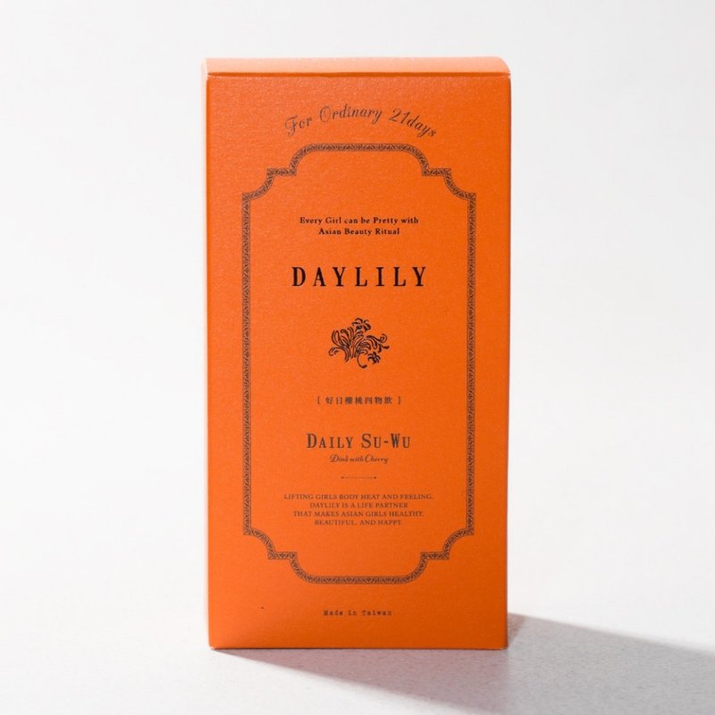 好日樱桃四物饮４盒组 Daily Si-Wu Drink - 茶 - 纸 橘色