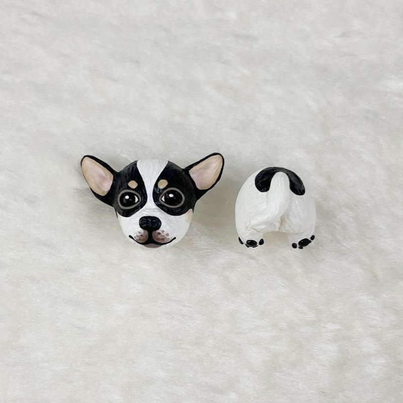 吉娃娃头/屁股 - 耳环/耳夹/领针/口罩磁扣/项链/戒指 - 耳环/耳夹 - 其他材质 