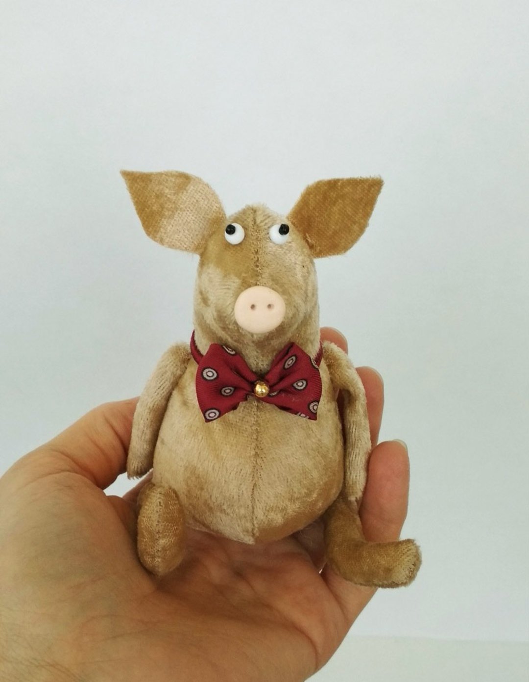 玩具猪，绒毛玩具，搞笑猪，小绒毛玩具，可爱小猪 - 玩偶/公仔 - 其他人造纤维 金色