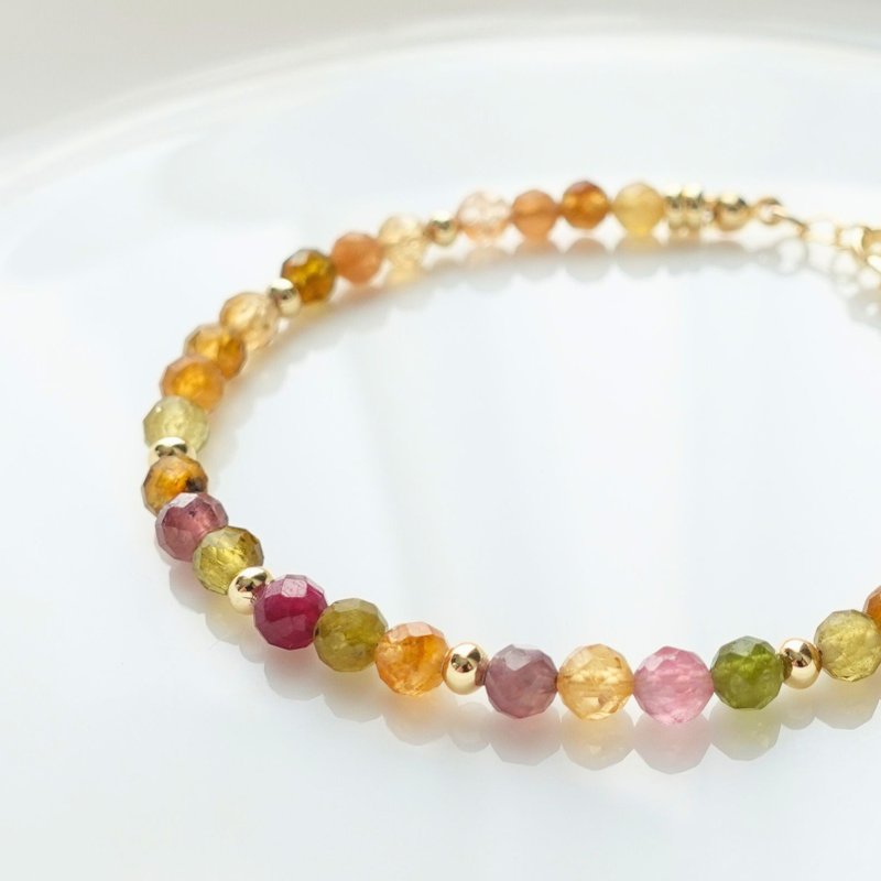 糖果碧玺 能量电气石 招财黄色系 能量手串 手链 礼物 一物一图 - 手链/手环 - 半宝石 多色