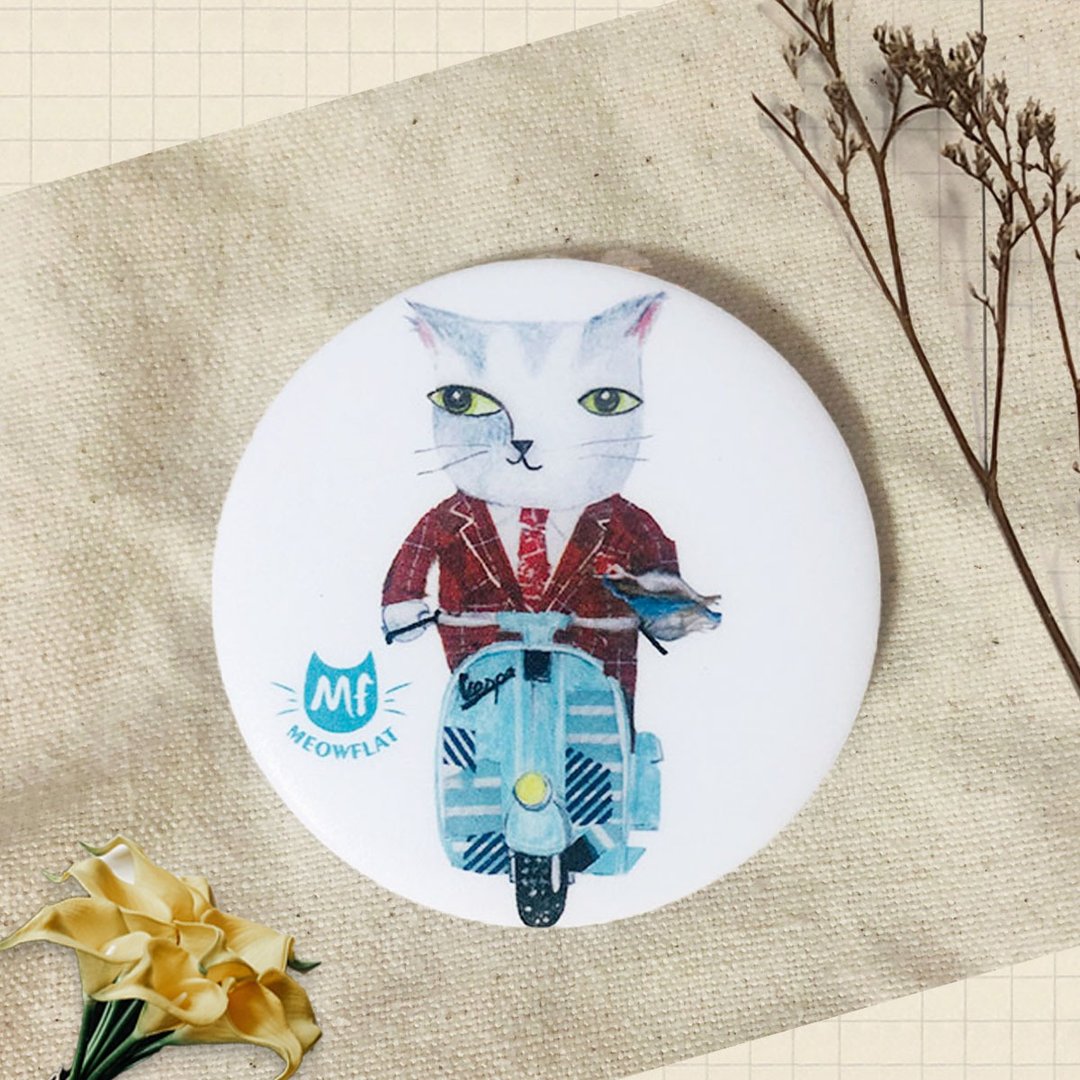 Meowflat 胸章/徽章/别针|旅行猫系列 - 徽章/别针 - 塑料 