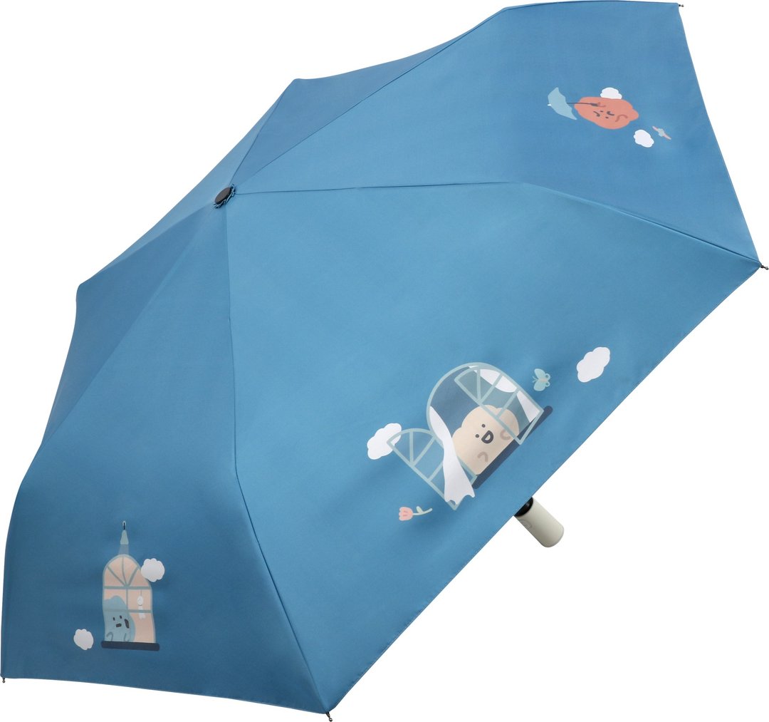 方坊联名款 小阁楼 黑胶防晒省力自动开收伞 阳伞 雨伞 - 雨伞/雨衣 - 其他材质 蓝色