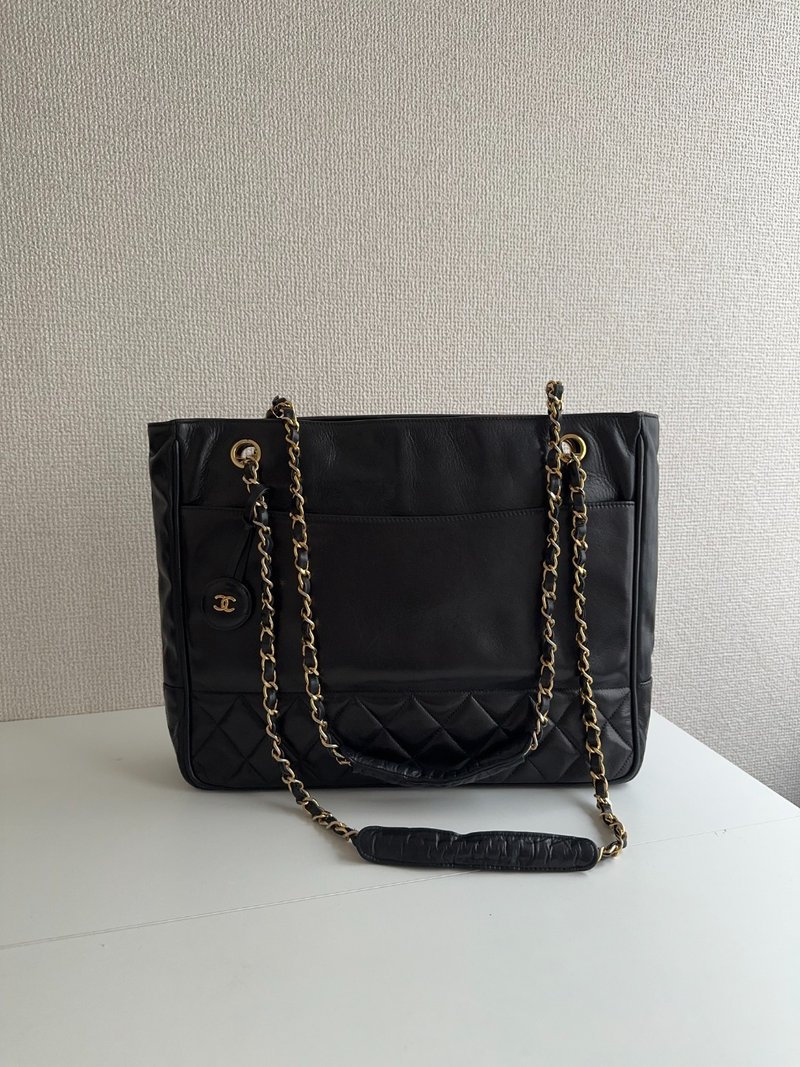 中古包 Chanel CC金链托特包 - 手提包/手提袋 - 真皮 黑色