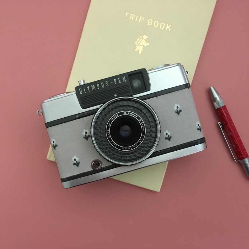 修复并测试 - 完全功能正常 | 奥林巴斯 PEN EE-2 |带花灰色PVC - 相机 - 其他金属 灰色