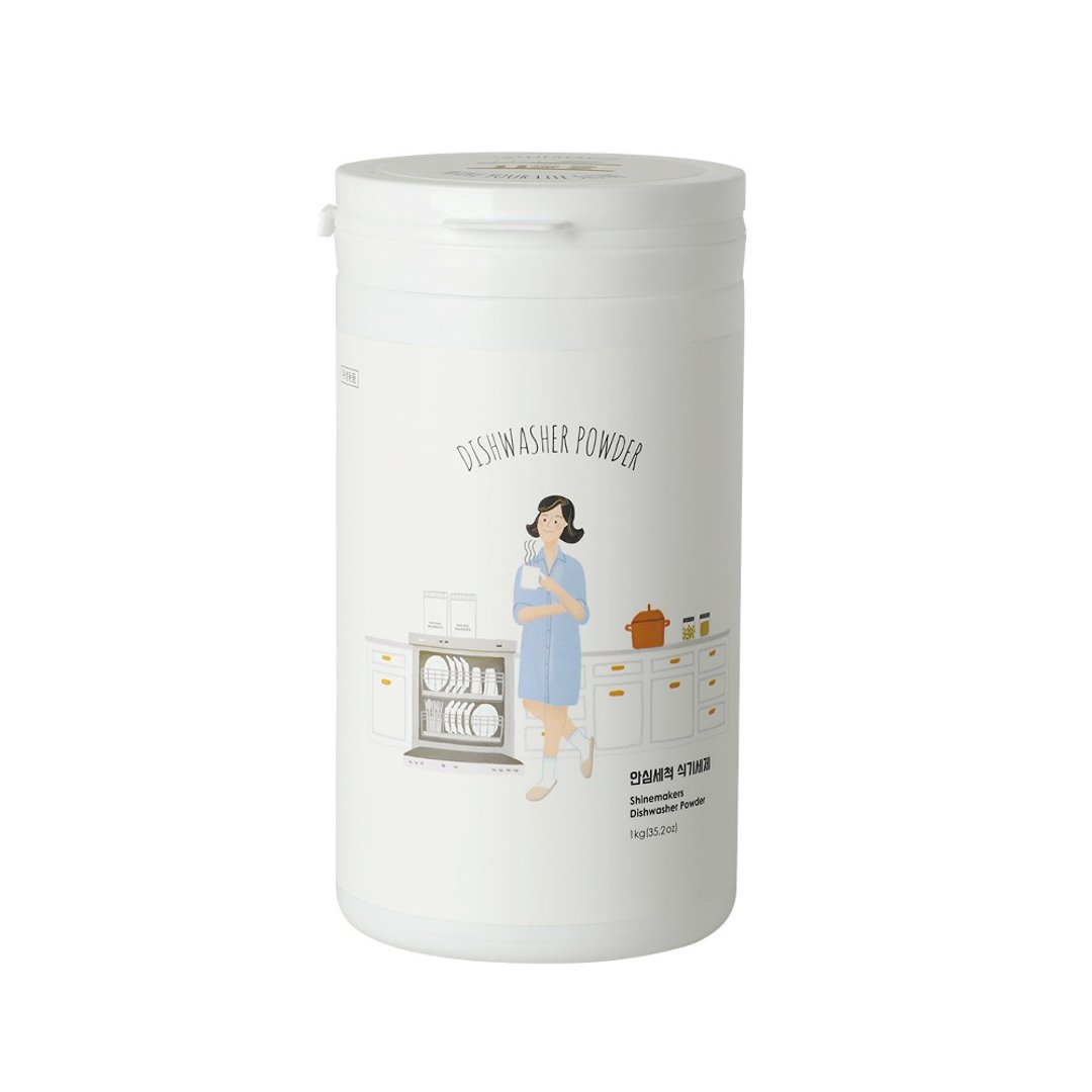 韩国 SHINE MAKERS 洗碗机专用粉末型清洁剂 - 碗盘清洁 - 塑料 白色