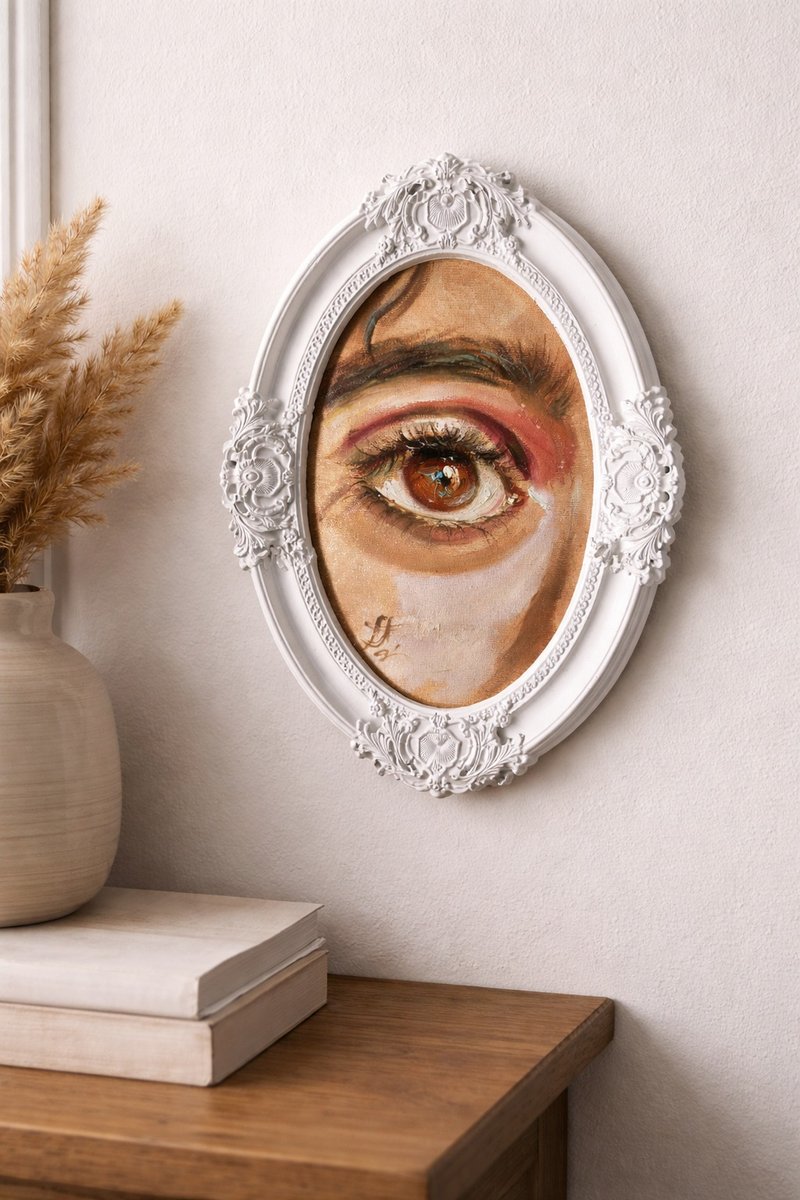 鹿的童话 一套 2 幅原创油画。波西米亚风格装饰。 - 墙贴/壁贴 - 其他材质 粉红色